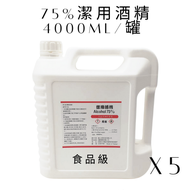 現貨/75%清潔用酒精 / 4000ml /48H發貨/ ISO22716合法工廠生產/食品級乙醇/ 酒精