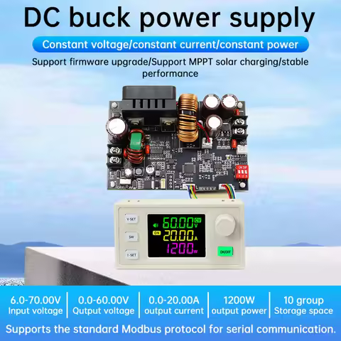 XY6020LV XY6020LS CNC-Controlled Adjustable DC Regulated Power Supply, 1200W/20A Adjustable Step-Dow