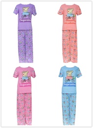 ladies terno pajama and t shirt set  sleepwear regular/free size for women