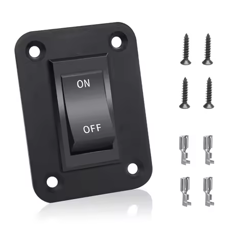 On-Off Switch 12V 20A 4 Pins DPST Rocker Switch Panel RV Light Switch for RV Trailers CampersBoats K