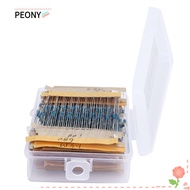 PEONYSG 640PCS Resistor Assortment Kit, 1/6W Power 1% Tolerance Metal Film Resistors, Durable 1ohm-1