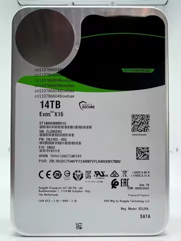 FOR Seagate Exos X16 14TB Internal Hard Drive ST14000NM001G 3.5 inch SATA3 -29G-