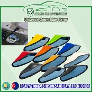 Car Zoom Mirror Blue Centre Anti Silau with Zoom Sticker(Free tapak)