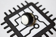 12mm push button ABS plastic PUTIH ala hexohm 12 mm switch on box mod