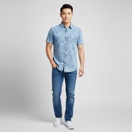 Áo Sơ Mi Nam Tay Ngắn Antony Morato Washed Denim Shirt - Size M-L