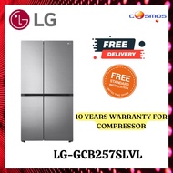 LG Net 655L Side-by-Side Refrigerator Platinum in Silver Finish Fridge LG-GCB257SLVL
