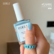 สีทาเล็บกึ่งเจล ไม่อบ U-DELI U-690 Blue Vegan Nail Polish ยาทาเล็บ ทาเล็บ โทนนี้กำลังฮิต! ทาเล็บสวยๆ