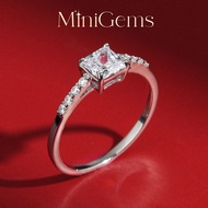 MiniGems แหวนเงินแท้ 925 เพชรสวิส(CZ) แหวนคู่ แหวนแต่งงาน แหวนผู้หญิง แหวนผู้ชาย 07633