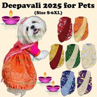 Pet Premium Saree Lehenga Deepavali Diwali 2025 - Kurta Big Dog Cat Clothes Shirt Dress Baju Kucing
