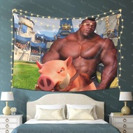 Theme Hog Rider Tapestry Fun Creative Design Tapestry Living Room Bedroom Party Atmosphere Decoratio