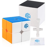 Gan 249 V2 2X2 Speed Cube Stickerless Gan249 2 by 2 Cube Puzzle Brain Training Toy for Kids Adults
