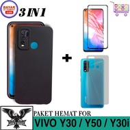 CASE VIVO Y30 Y50 Y30i CASING COVER FREE TEMPERED GLASS + GARSKIN 3D