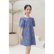 LEAH baby girl Dress designed with loose sleeves for cute parties for children from 3,4,5,6,7,8,9,10