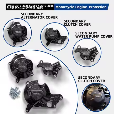 accesorios para moto GBRacing 3-in-1 Engine Protection Cover Kit For SUZUKI SV650 SV650X DL650 2015-