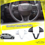 For 2014 - 2020 Honda Jazz GK5 Steering Wheel Cover Trim Gen 3 FIT Steering Wheel Key Button Cover Decorative Protector