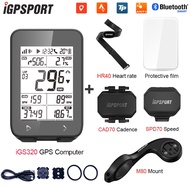 IGPSPORT IGS320 Bike speedometer wireless water proof IPX7 Rechargeable Bike Computer speedometer GPS 2.4 inch LCD display Bluetooth ANT+ mtb speedometer Road speedometer bike