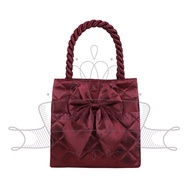 NaRaYa Satin Small Lunch CNY Xmas Tote Handbag