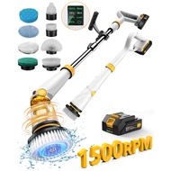 Qimedo 1500 RPM แปรงขัดห้องน้ําไฟฟ้า รุ่น Q2 Pro พร้อมแบตเตอรี่ 2 ก้อน แปรง ขัด อัตโนมัติ Electric S