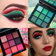 Christmas Eyeshadow Set Green 9-color Eyeshadow Palette Red 9-color Eyeshadow Palette