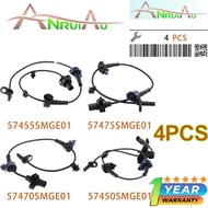 NEW 4PCS Front&Rear ABS Wheel Speed Sensor For Honda Civic Hatchback 57455-SMG-E01 57450-SMG-E01 574