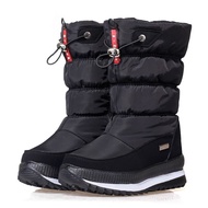 Northeast Snow Boots Winter Flat Snow Boots Northeast Warm Fleece Mid Tube Cotton Boots Thick Non-Sl
