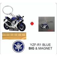 YZF-R1 blue 2D keychain set