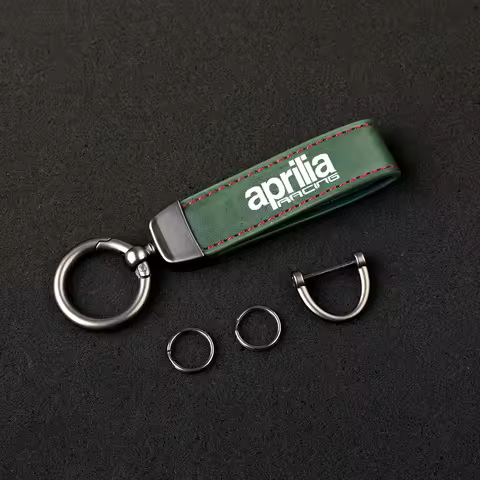 Motorcycle Accessories Carbon fiber motorcycler Key Pendant Split Rings Keychain for Aprilia Racing 
