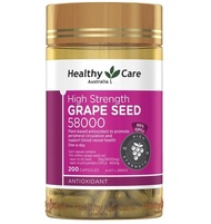 Healthy Care Grape Seed 58000 mg 200 Capsules องุ่นสกัดเข้มข้น Exp. 11/2024