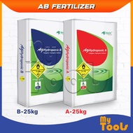 (FULL BAG) Mytools AG Tech AB Fertilizer 50kg (25kg-A 25kg-B) | Baja AB NPK Sayur Daun Buah Hydropon