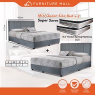🔥2 SETS BUNDLE🔥SKL 3IN1 BEDROOM SET_MIA COMBO QUEEN Divan Set / Set Bilik Moden /Bedroom Set Moden/B