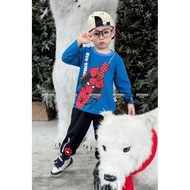 MINIBEBE cotton shirt and soft crab pants