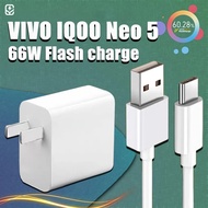 For Original Vivo 66W Ultra Fast Flash Charging Charger With 1M USB-C Quick Charging Data Cable For 