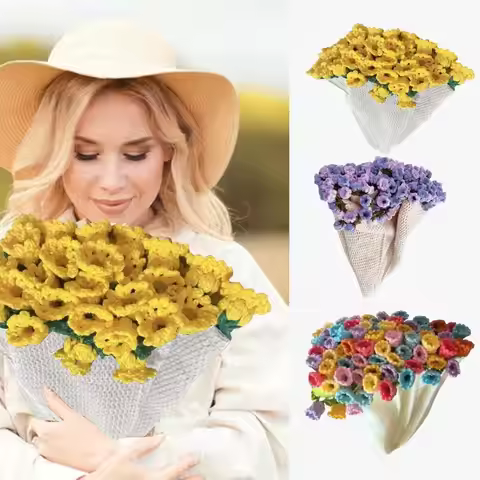 Material Package Flowers Bouquet Blanket Handmade Bouquet Blanket Crocheted Bouquet Blanket Home Dec