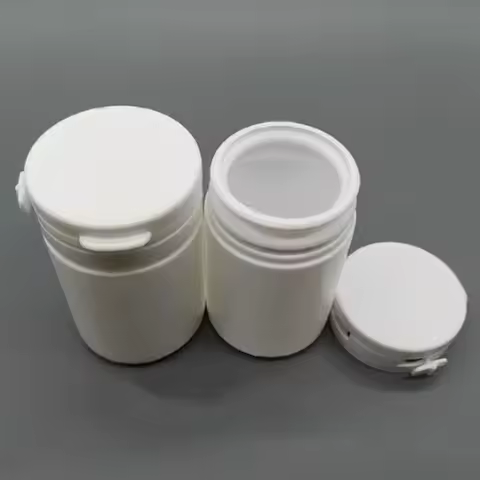12/30/50/100pcs Empty 60cc Black HDPE Pill Bottles 60ml Tear-off Cap Medicine Bottle for Pills Chewi