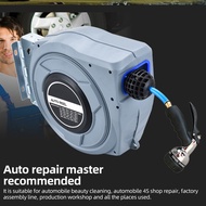 [LIS1] Retractable Garden Hose Reel 66ft Wall Mounted with 6-Function Sprayer Nozzle 180 Degrees Swi