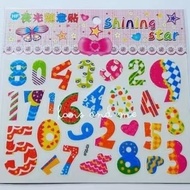 Glitter Number Sticker