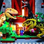 Compatible with Lego Jurassic Park Dinosaur Model Tyrannosaurus Rex Suit Puzzle Assembled Building Blocks Children's Toy Ornaments ER5V