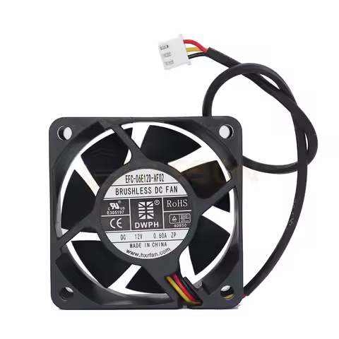 new original EFC-06E12D-AF02 3wires 3pin DC12 0.6A 60MM 6CM 60*60*25MM Power Supply PSU Axial Coolin