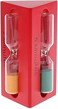 3, 5, 7 Mins Sand Timer for Kids, 3 in 1 Wooden Hourglass Timer with Colorful Sand Kitchen Cooking T