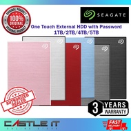 Seagate ONE TOUCH 5TB 4TB 2TB 1TB Password External 2.5" Portable HDD USB3 Hard Disk Drive Backup
