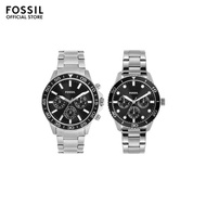 Fossil Men's Bannon Analog Watches ( BQ2753SET ) - Quartz, Silver Case, 45 MM Round Dial,  Silver St