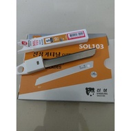 SINSEUNG SOL103 Isi cutter kecil 9 mm Tanpa Ruas Solid Cutter Blade 9mm (10 pcs per tube)