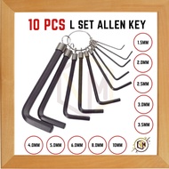 Allen key 10pcs Set High Quality Ellen KEY Multiple Size Repair Tool Kit Elenkey L Allen Key Hex Key