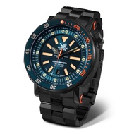 Vostok Europe Blue Dial Black Stainless Steel &amp; Silicone Strap Men Watch NH35-620C633-BS