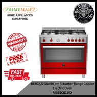 BERTAZZONI RIS95C61LBX 90 cm 5-burner Range Cooker Electric Oven* 2 YEAR LOCAL WARRANTY