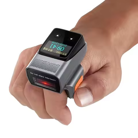 Eyoyo Mini 1D Wearable Wireless Bluetooth Finger Bar Code Scanner Reader Inventory Ring Barcode Scan