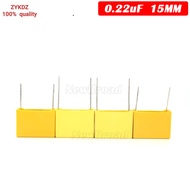 10pcs 220nF capacitor X2 capacitor 275VAC 220NF Pitch 15mm X2 Polypropylene film capacitor 0.22uF