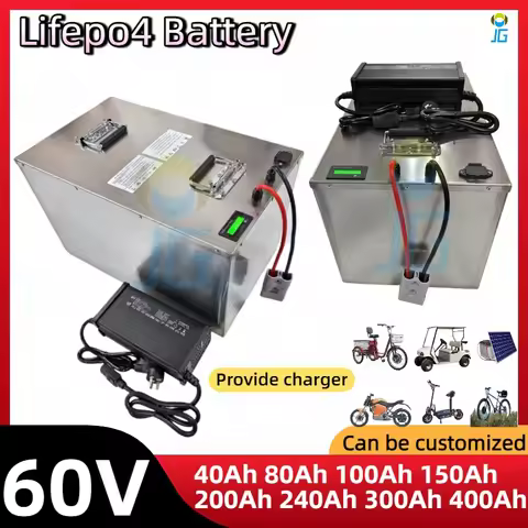 JG 20S 60V 40Ah 80Ah 100Ah 150Ah 200Ah 240Ah 300Ah 400Ah Lifepo4 Battery for 3KW 6KW EV RV Motorcycl