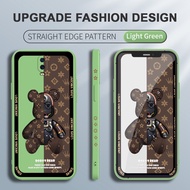 For OPPO R17 Pro R15 Pro R9s Pro R9s Plus F3 Plus New Fashion Mechanical Bear Pattern Side Design Liquid Silicone Casing Full Cover Camera Shockproof Protection Phone Case