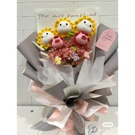 Handmade crochet QUBY flower bouquet 乖巧宝宝钩织花束